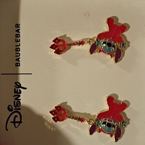 Disney BaubleBar halloween Devil Stitch Earrings Nib Nwt